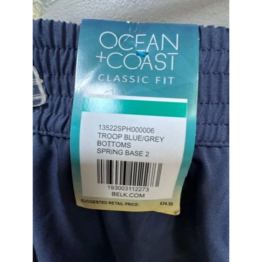Ocean + Coast Boys Navy Gray Colorblock Swim Trunks Lined New XL 18-20